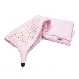 Decke für baby mit Futter aus Bio-Baumwolle 110 x 90 cm Pink