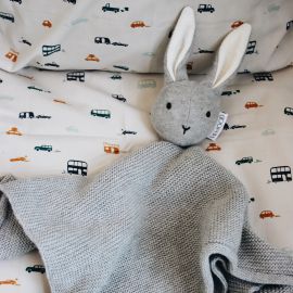 Milo knit Schmusetuch Rabbit grey melange