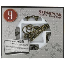 Set mit 9 Steampunk puzzels - Grau