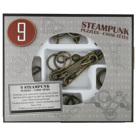 Set mit 9 Steampunk puzzels - Grau